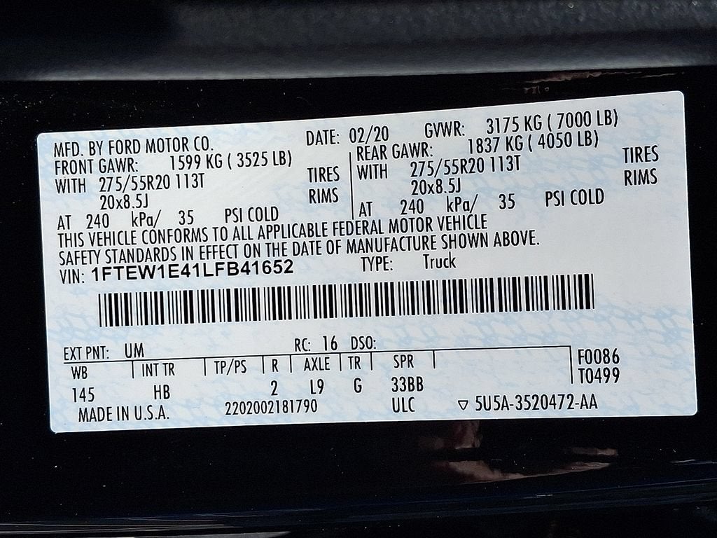 2020 Ford F-150 Lariat