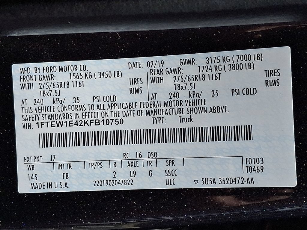 2019 Ford F-150 XL