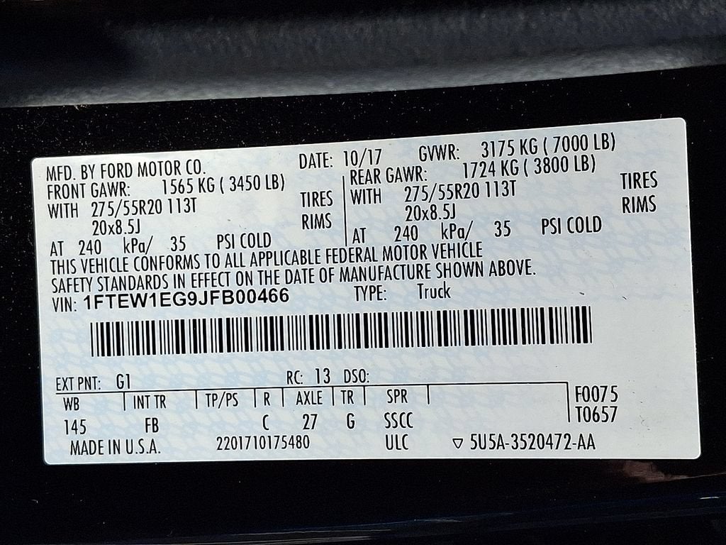 2018 Ford F-150 XLT