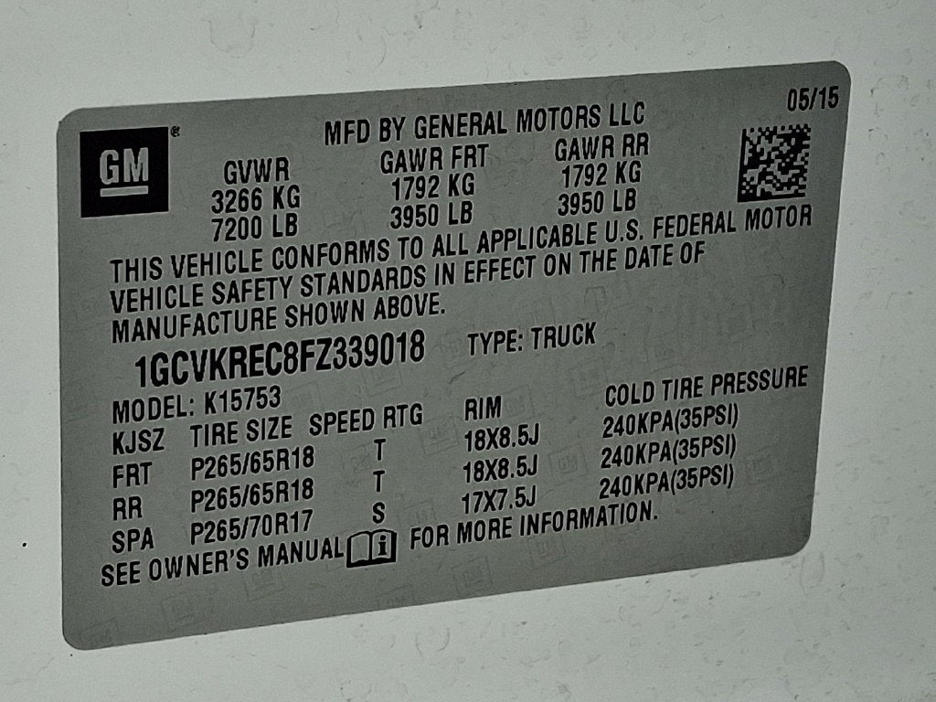 2015 Chevrolet Silverado 1500 LT