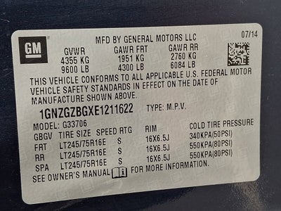 2014 Chevrolet Express Passenger 3500 LS