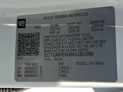 2022 GMC Canyon AT4 - Cloth