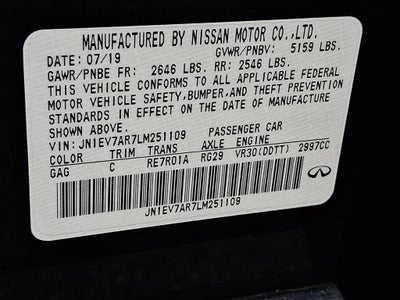 2020 INFINITI Q50 3.0t LUXE