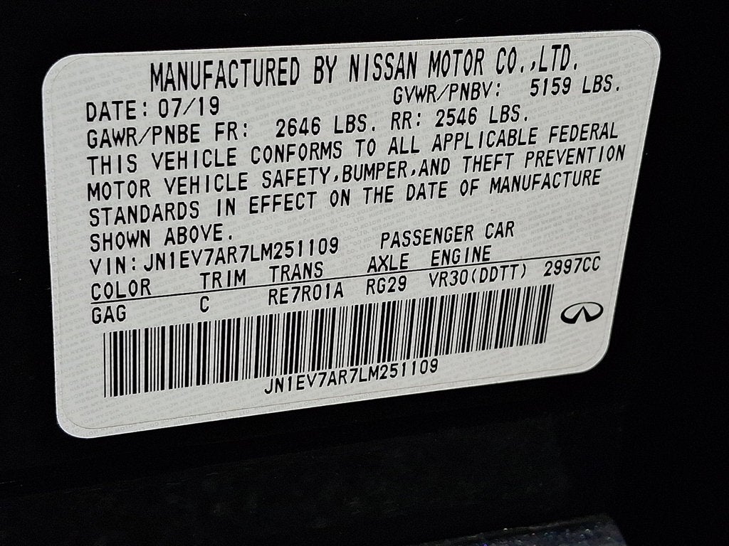2020 INFINITI Q50 3.0t LUXE