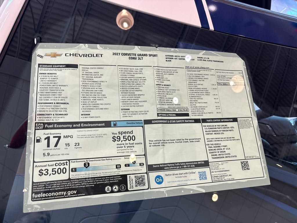 2027 Chevrolet Corvette Grand Sport 3LT