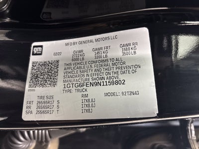 2022 GMC Canyon AT4 - Cloth