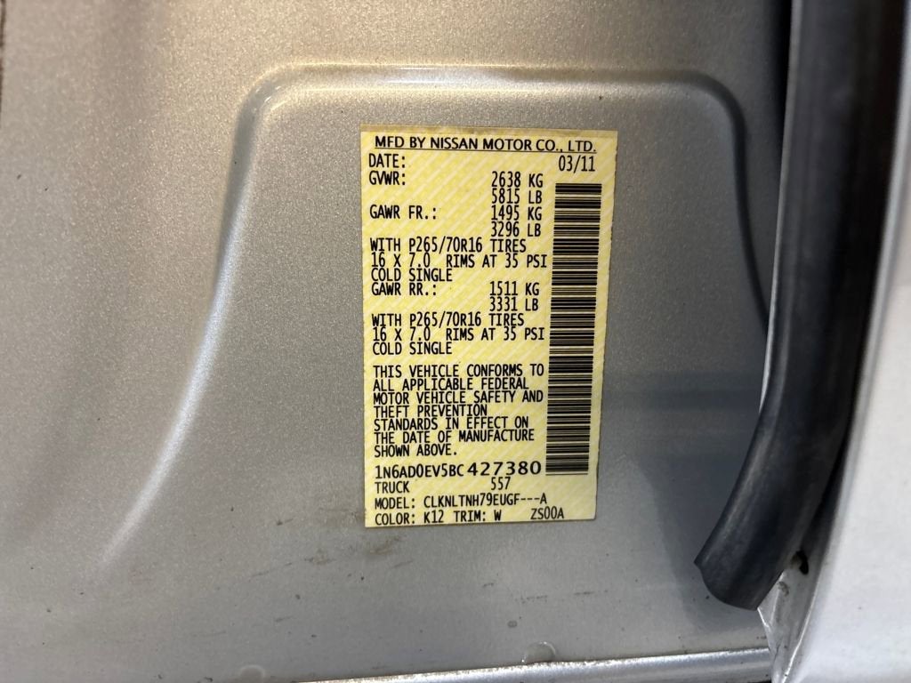 2011 Nissan Frontier SV