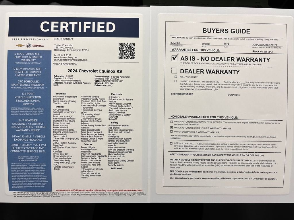 2024 Chevrolet Equinox RS