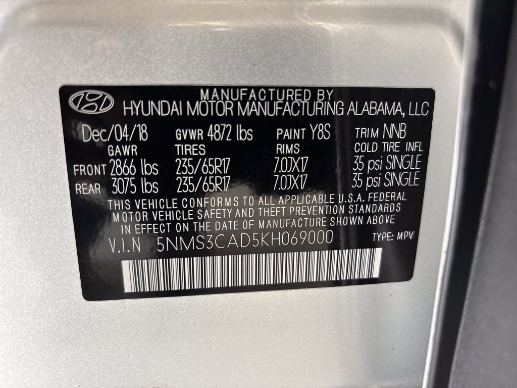2019 Hyundai Santa Fe SEL